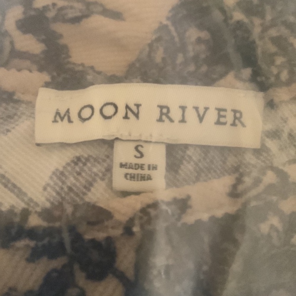 Moon River Blue Floral Corduroy Dress By Anthropologie - Picture 12 of 12